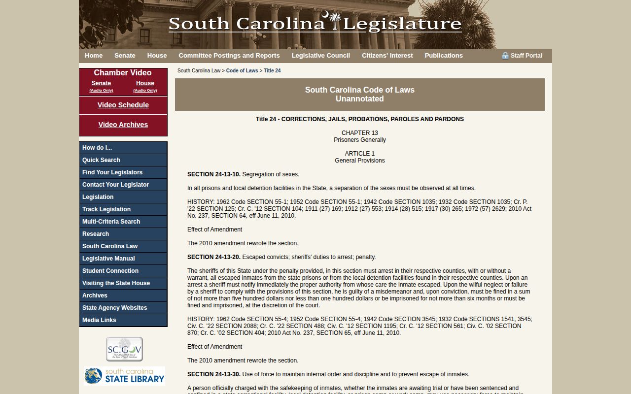 South Carolina sentence-credit law for a Newberry County projected release date